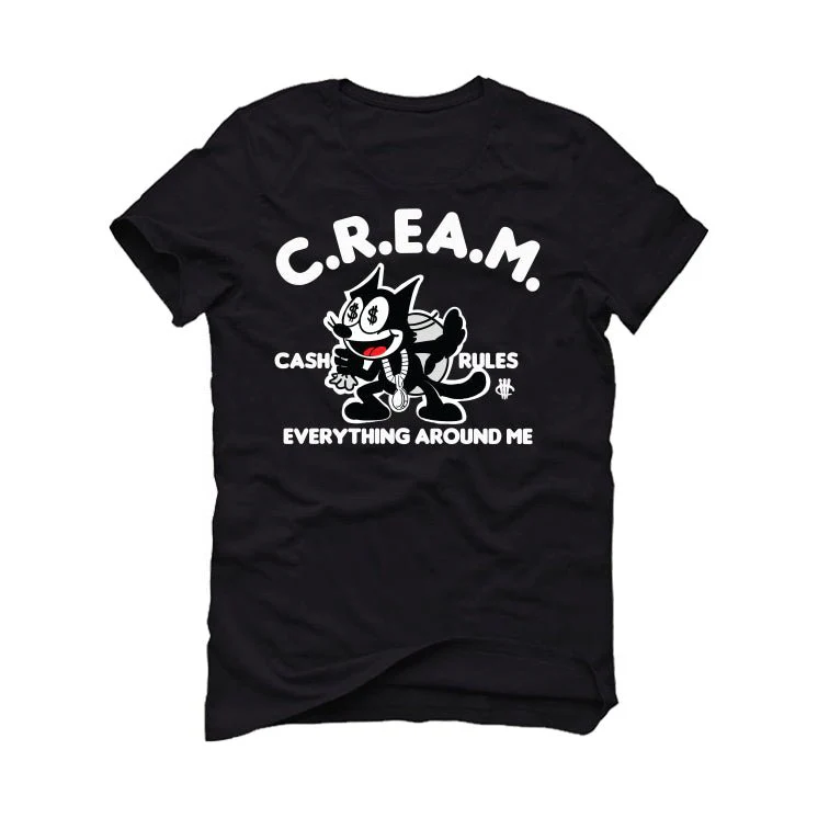 Air Jordan 1 High OG “Reverse Panda” | illcurrency Black T-Shirt (Cash rules) - Image 2
