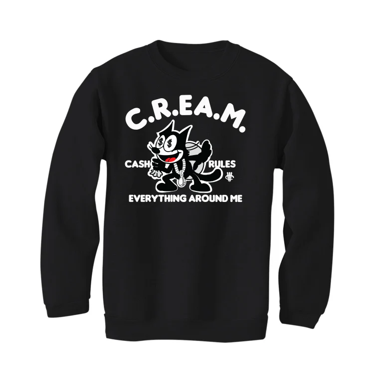 Air Jordan 1 High OG “Reverse Panda” | illcurrency Black T-Shirt (Cash rules) - Image 4