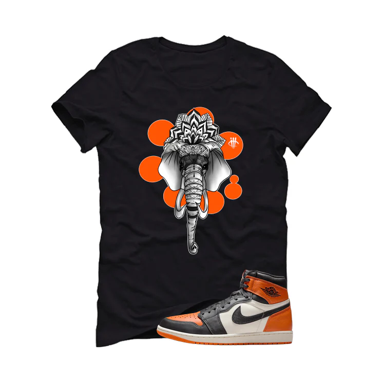 Air Jordan 1 High OG Shattered Backboard Black T-Shirt (Elephant)| illcurrency - Image 2