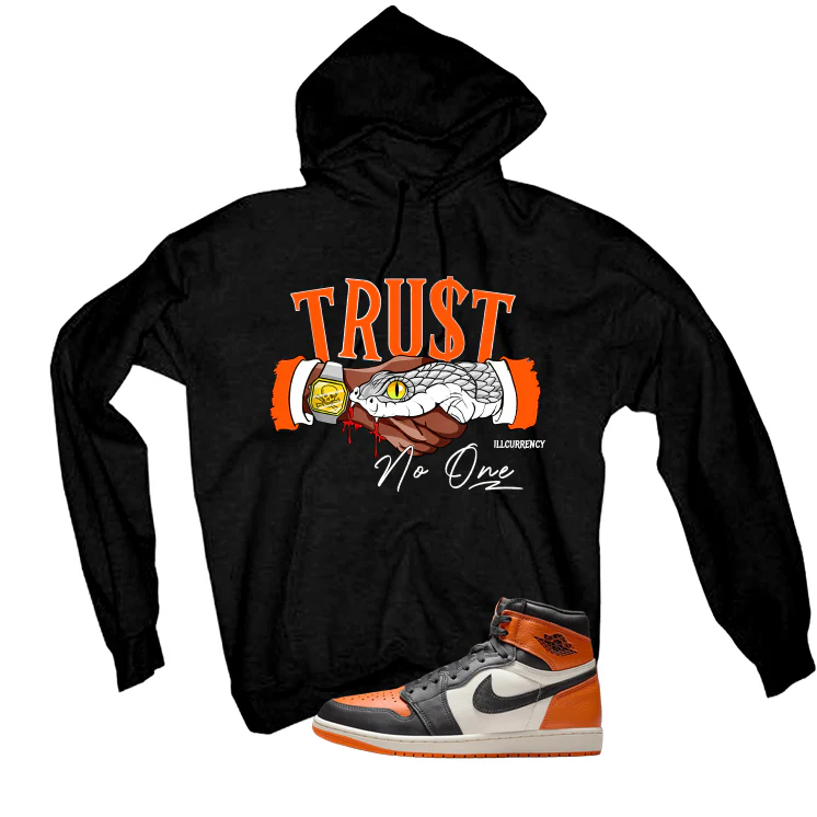 Air Jordan 1 High OG Shattered Backboard Black T-Shirt (Trust No One)| illcurrency - Image 3