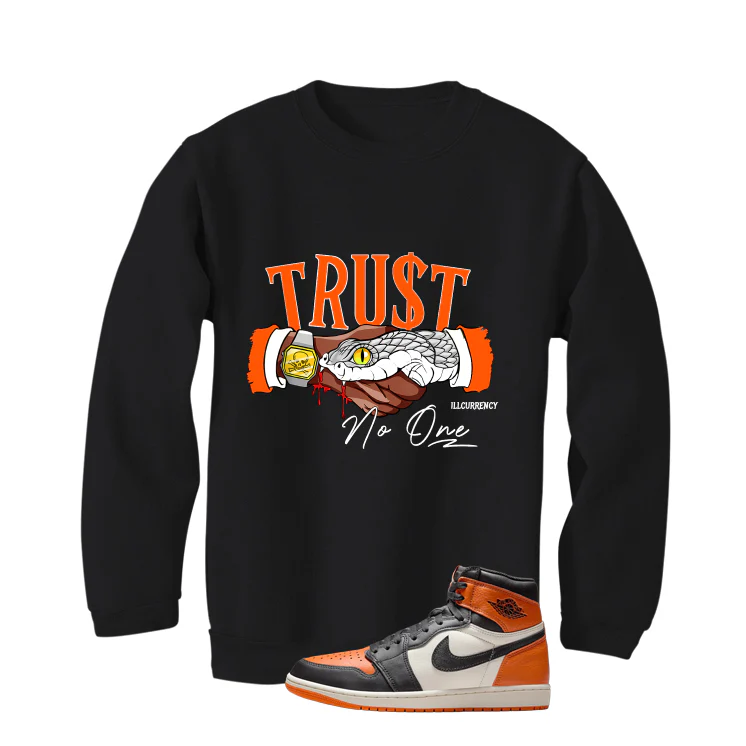 Air Jordan 1 High OG Shattered Backboard Black T-Shirt (Trust No One)| illcurrency - Image 4