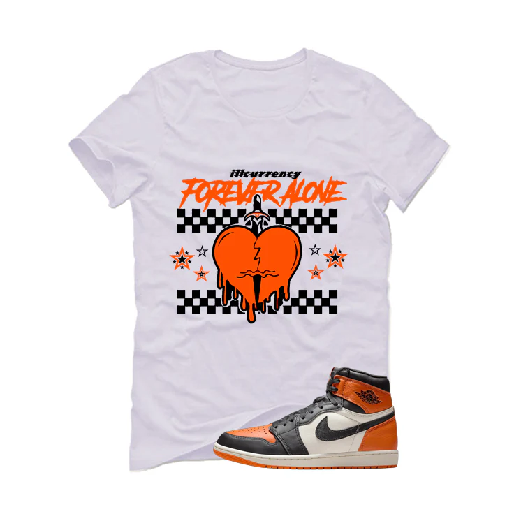 Air Jordan 1 High OG Shattered Backboard White T-Shirt (Forever Alone)| illcurrency - Image 2