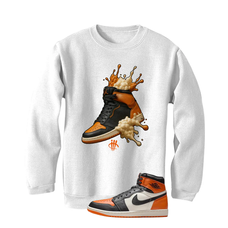 Air Jordan 1 High OG Shattered Backboard White T-Shirt (Splash Shoe)| illcurrency - Image 4