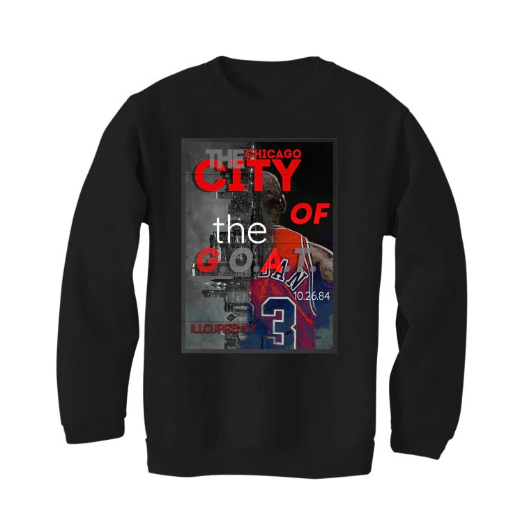 Air Jordan 1 High OG “Spider-Man: Across the Spider-Verse” | ILLCURRENCY Black T-Shirt (CITY OF THE GOAT) - Image 4