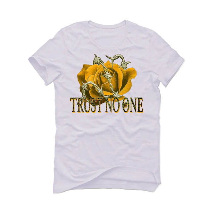 Air Jordan 1 High OG “Taxi” White T-Shirt (TRUST NO ONE) - Image 2
