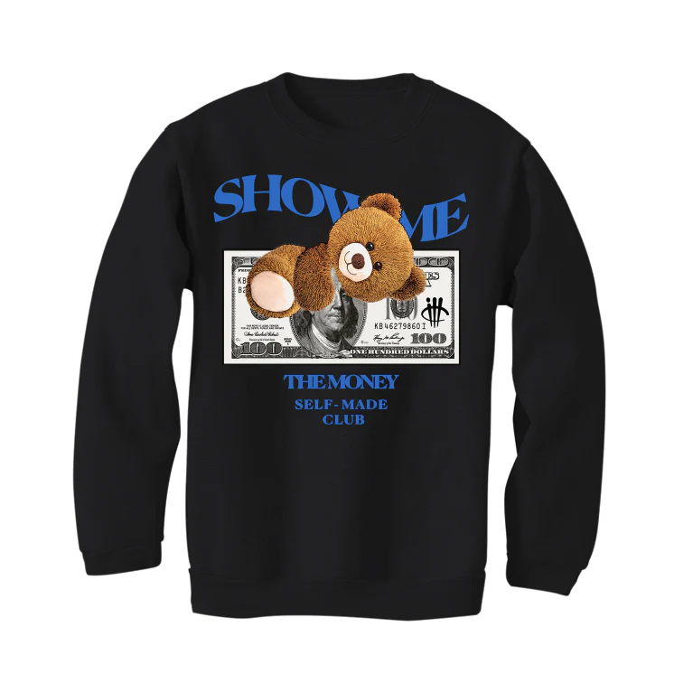 Air Jordan 1 High OG “True Blue” Black T-Shirt (SHOW ME) - Image 4