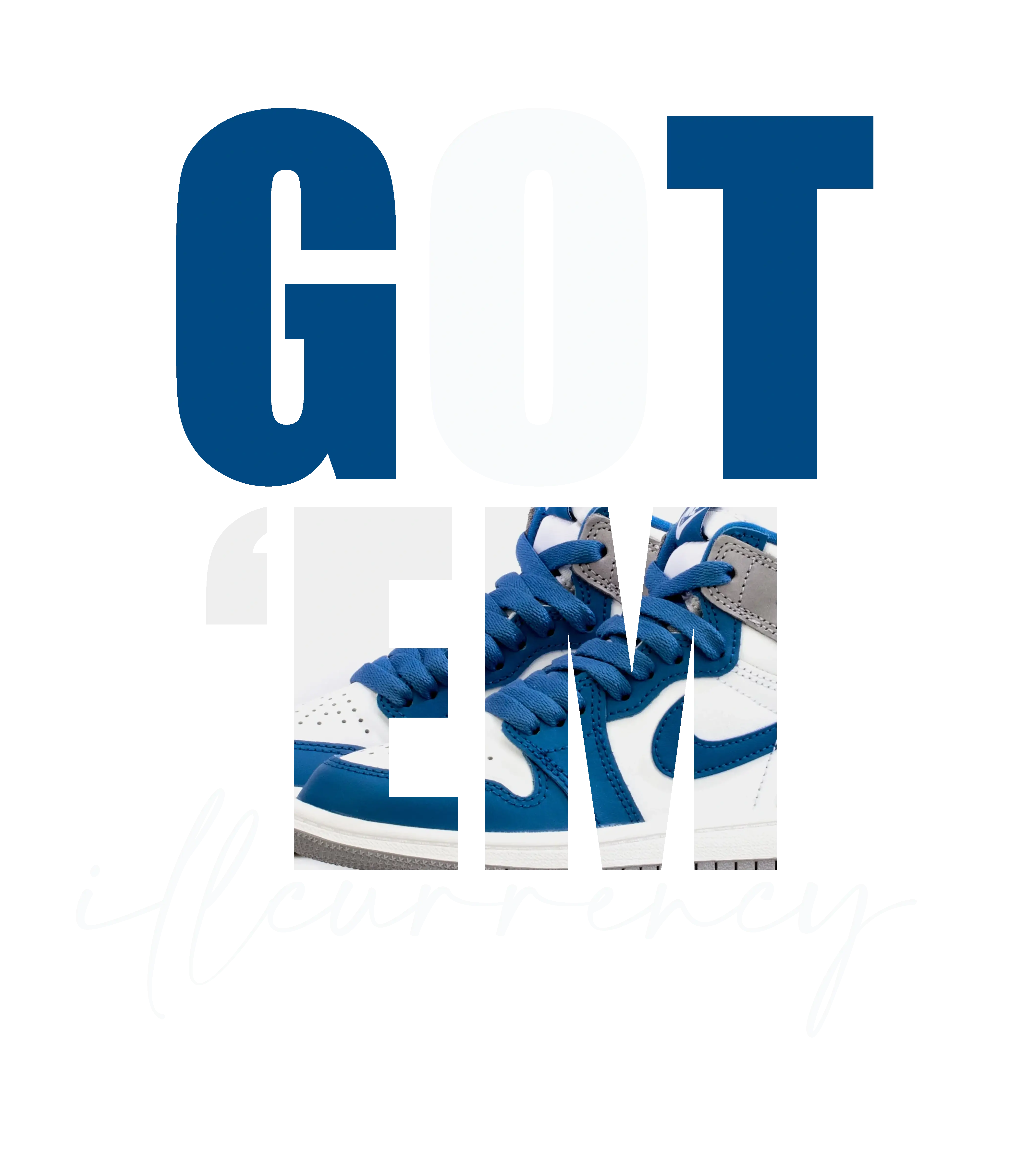 Air Jordan 1 High OG “True Blue” Grey T-Shirt (Got Em)