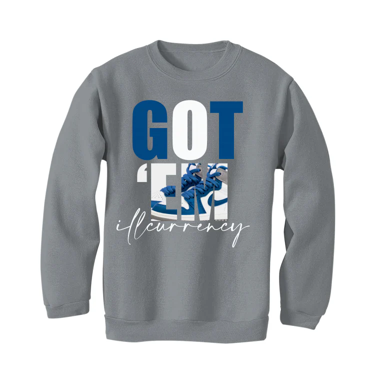 Air Jordan 1 High OG “True Blue” Grey T-Shirt (Got Em) - Image 4