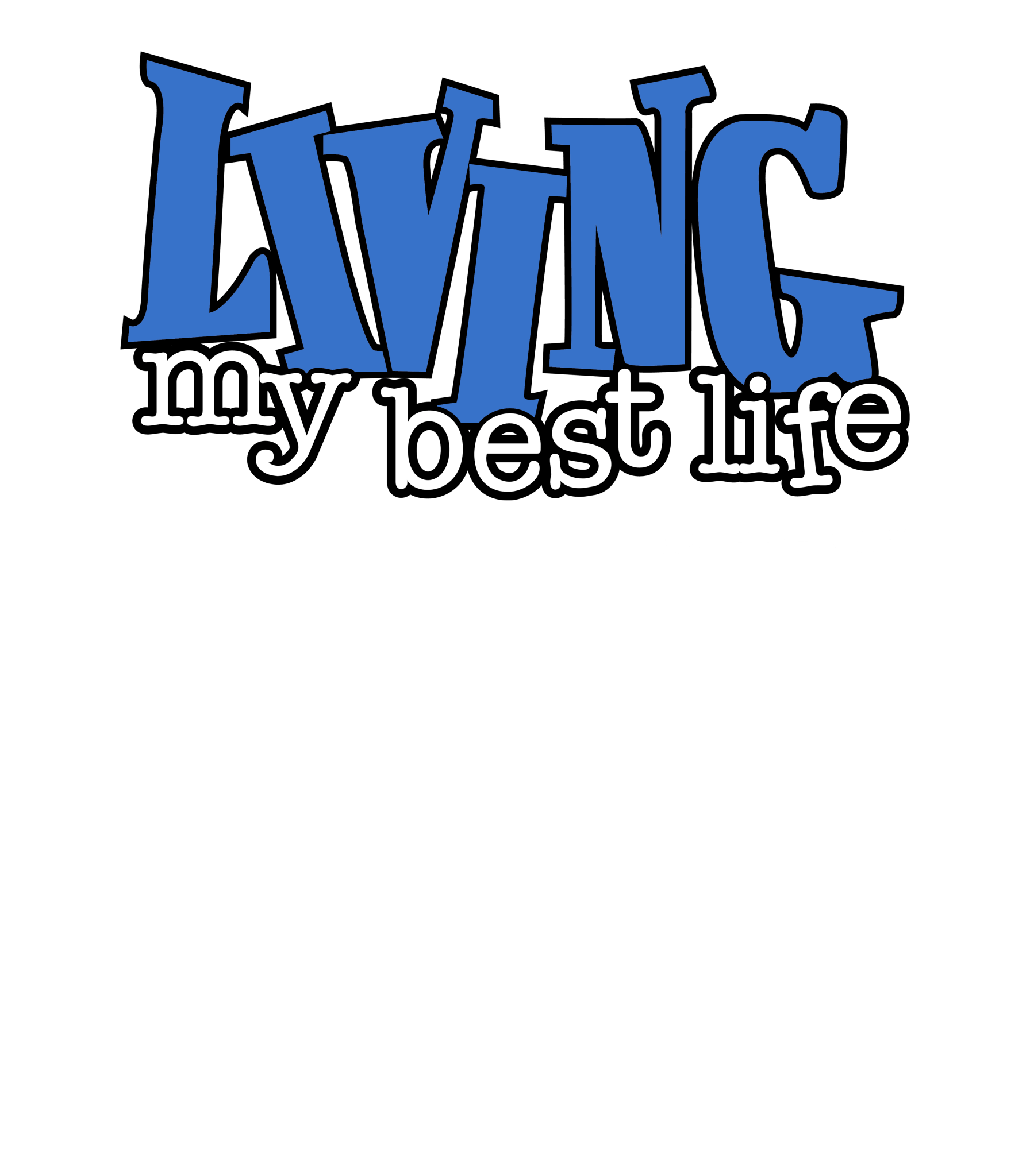 Air Jordan 1 High OG “True Blue” Grey T-Shirt (LIVING MY BEST LIFE)