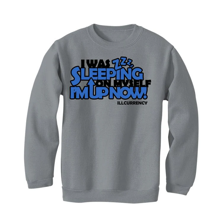 Air Jordan 1 High OG “True Blue” Grey T-Shirt (SLEEPING ON MYSELF) - Image 4