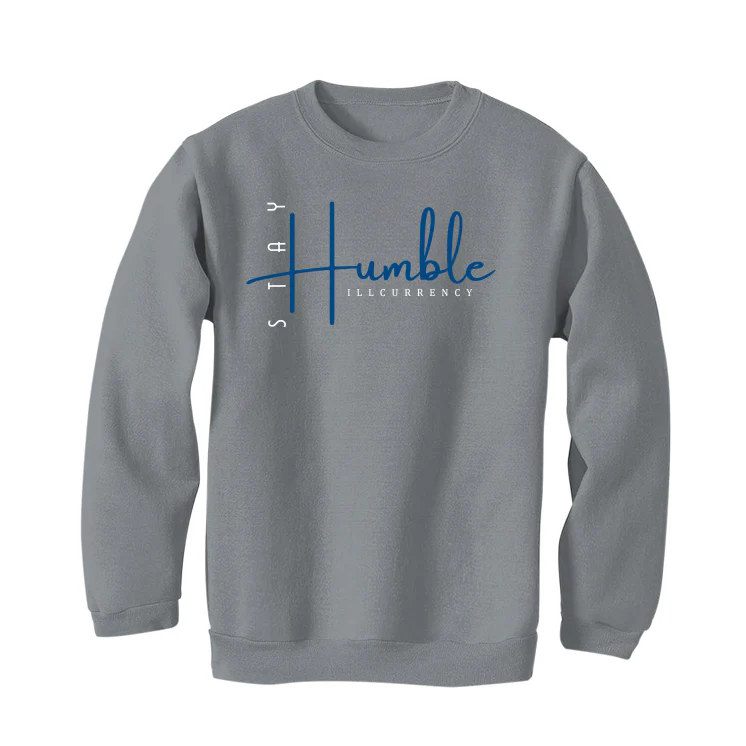 Air Jordan 1 High OG “True Blue” Grey T-Shirt (Stay Humble) - Image 4