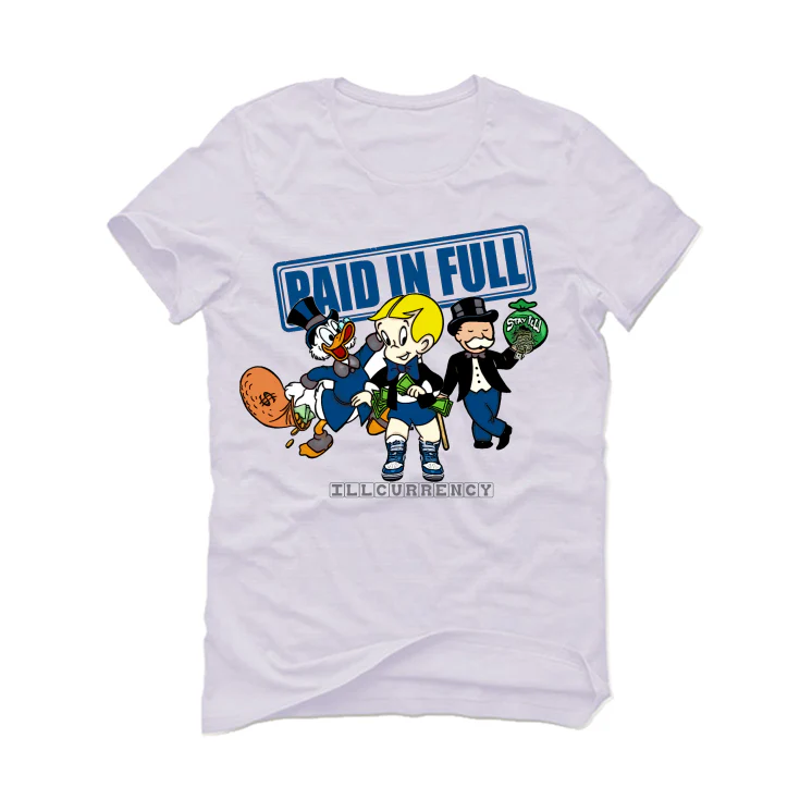 Air Jordan 1 High OG “True Blue” White T-Shirt (Paid in Full) - Image 2
