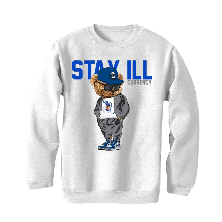 Air Jordan 1 High OG “True Blue” White T-Shirt (Stay ill Bear) - Image 4