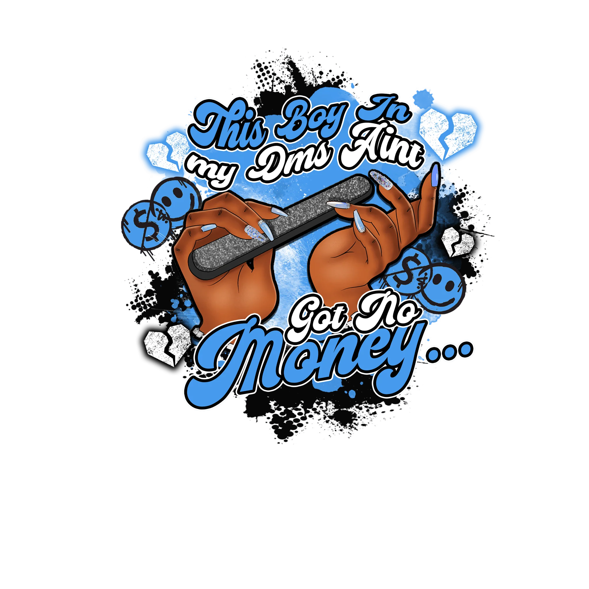AIR JORDAN 1 HIGH OG “UNIVERSITY BLUE”| ILLCURRENCY Black T-Shirt (said i'm pretty)
