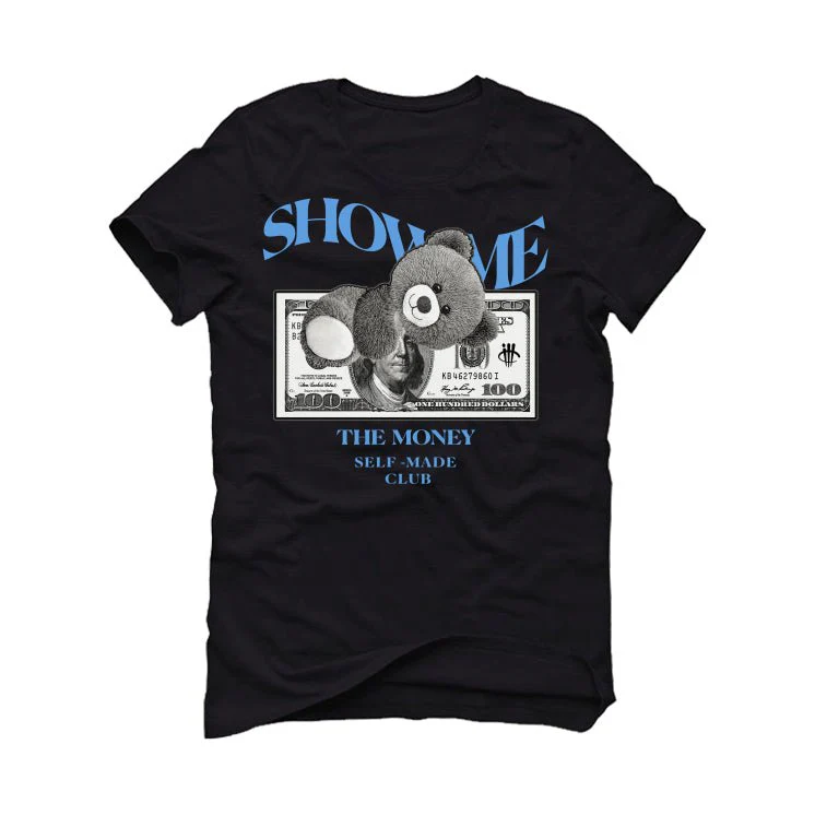 AIR JORDAN 1 HIGH OG “UNIVERSITY BLUE”| ILLCURRENCY Black T-Shirt (SHOW ME) - Image 2