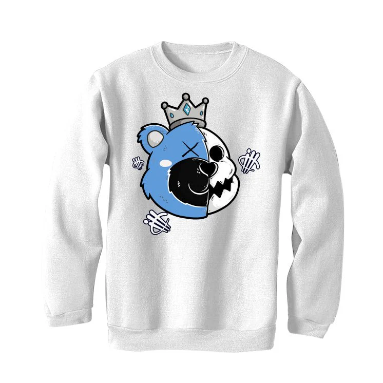 AIR JORDAN 1 HIGH OG “UNIVERSITY BLUE”| ILLCURRENCY White T-Shirt (HALF KING BEAR) - Image 4