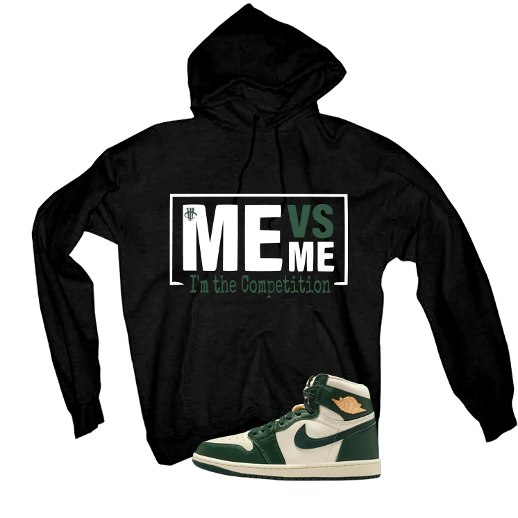 Air Jordan 1 High OG WMNS Fir Matching T-Shirt, Sweatshirts & Hoodies Black T-Shirt (Me Vs Me)| illcurrency - Image 3