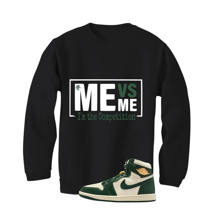 Air Jordan 1 High OG WMNS Fir Matching T-Shirt, Sweatshirts & Hoodies Black T-Shirt (Me Vs Me)| illcurrency - Image 4