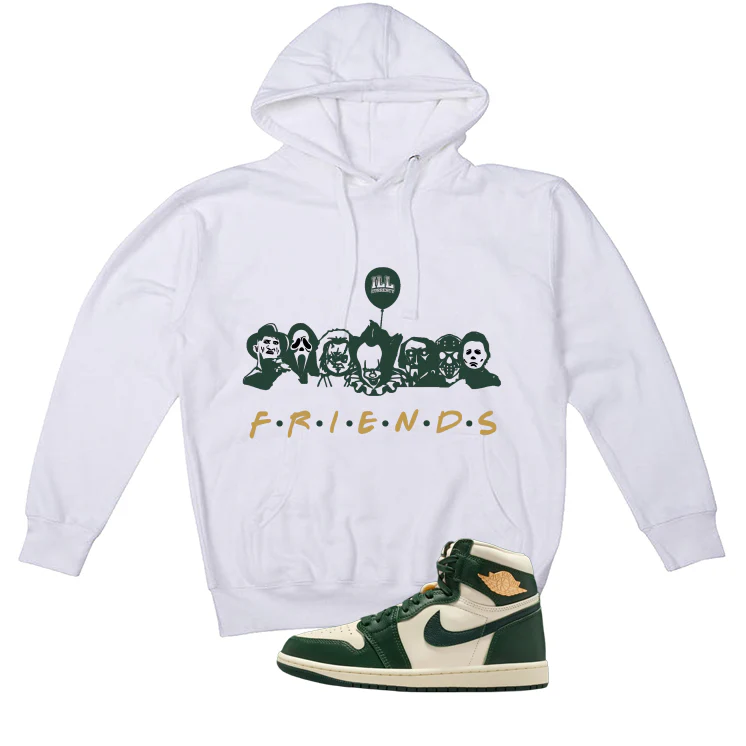 Air Jordan 1 High OG WMNS Fir Matching T-Shirt, Sweatshirts & Hoodies White T-Shirt (Friends)| illcurrency - Image 3