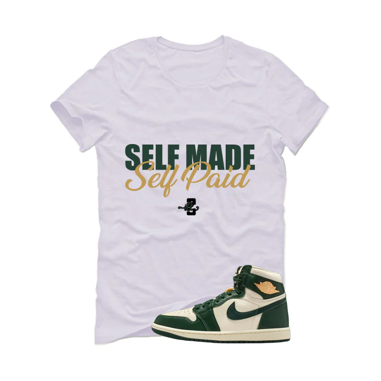 Air Jordan 1 High OG WMNS Fir Matching T-Shirt, Sweatshirts & Hoodies White T-Shirt (Self Made Self Paid)| illcurrency - Image 2