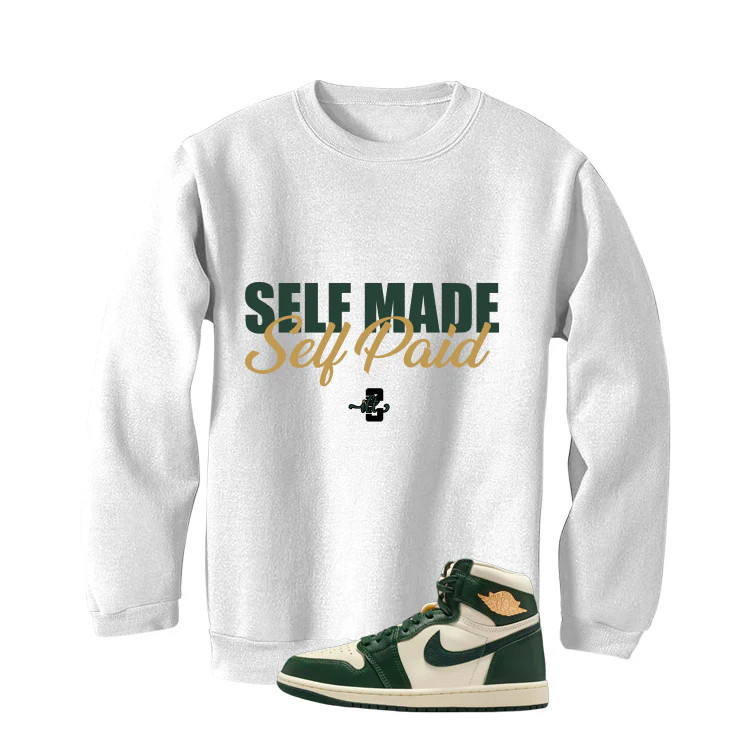 Air Jordan 1 High OG WMNS Fir Matching T-Shirt, Sweatshirts & Hoodies White T-Shirt (Self Made Self Paid)| illcurrency - Image 4