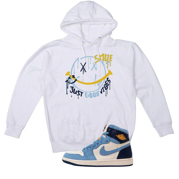 Air Jordan 1 High OG WMNS First in Flight White T-Shirt (Smile)| illcurrency - Image 3