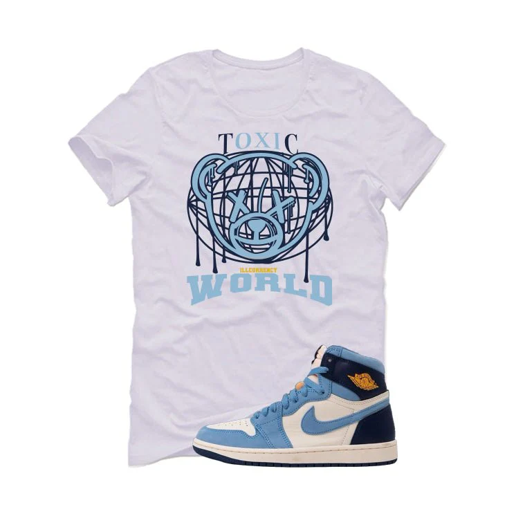 Air Jordan 1 High OG WMNS First in Flight White T-Shirt (Toxic World)| illcurrency - Image 2