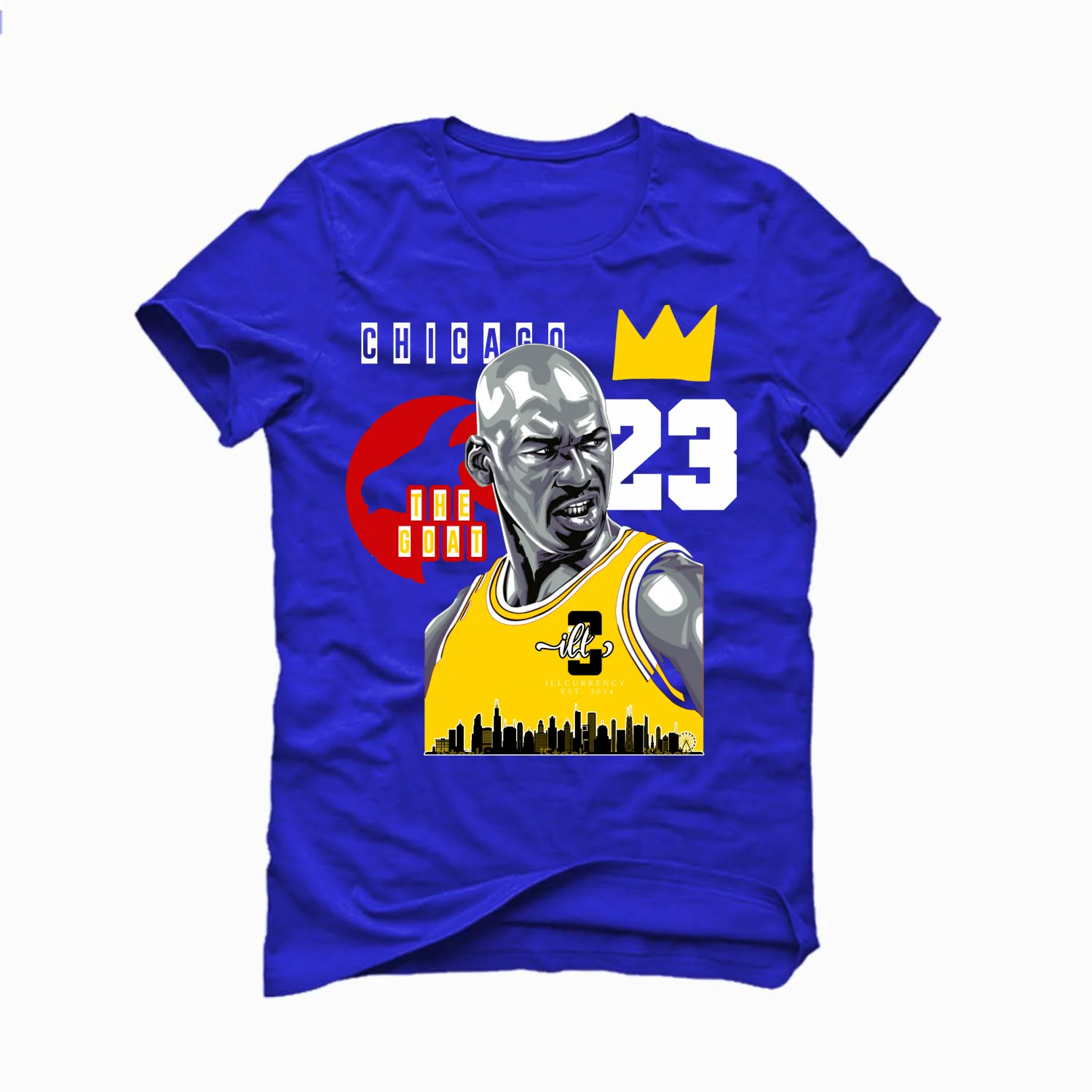 Air Jordan 1 High OG WMNS “Reverse Laney” Royal Blue T-Shirt (The Goat) - Image 2