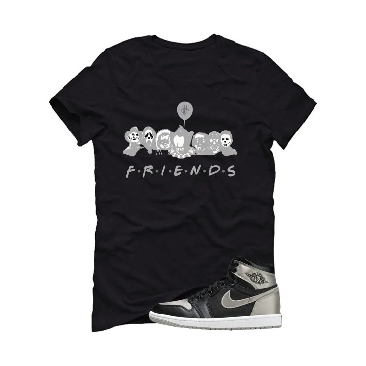 Air Jordan 1 High OG WMNS Satin Shadow Black T-Shirt (Friends)| illcurrency - Image 2