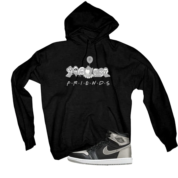Air Jordan 1 High OG WMNS Satin Shadow Black T-Shirt (Friends)| illcurrency - Image 3