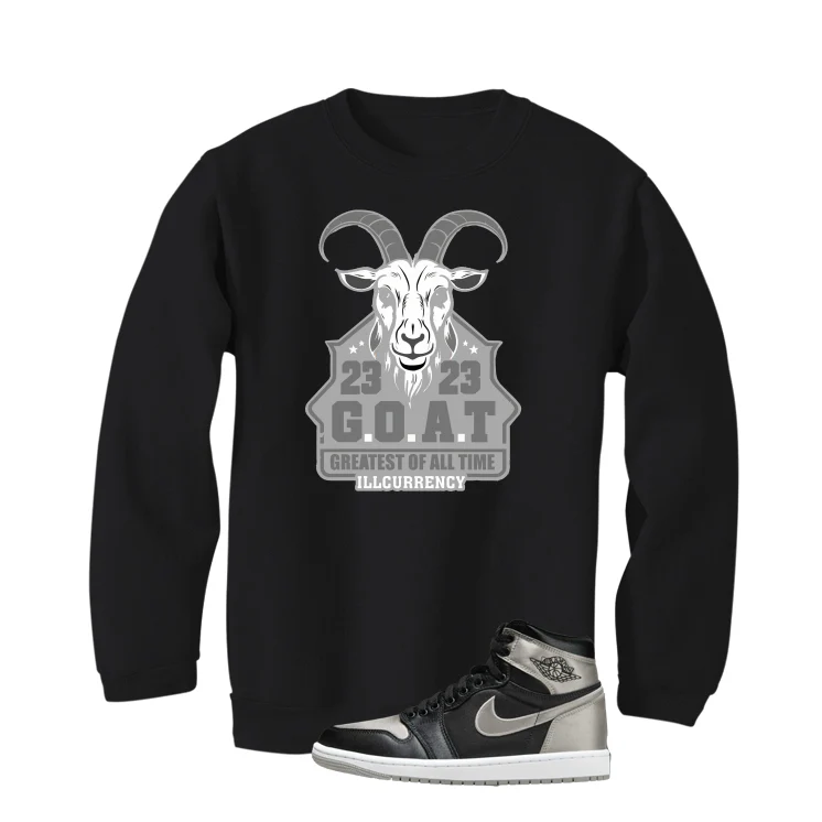 Air Jordan 1 High OG WMNS Satin Shadow Black T-Shirt (GOAT 23)| illcurrency - Image 4