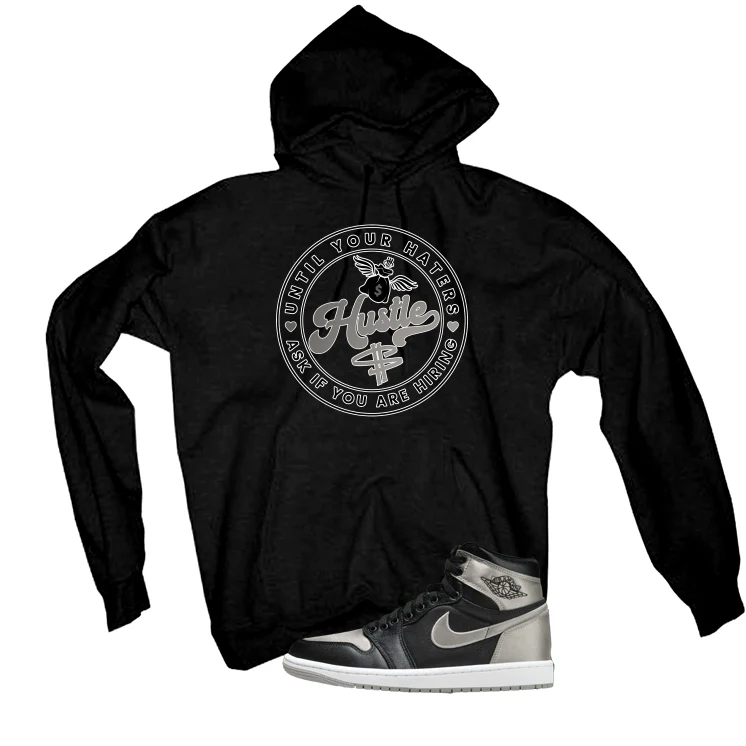 Air Jordan 1 High OG WMNS Satin Shadow Black T-Shirt (Haters Catch Up)| illcurrency - Image 3