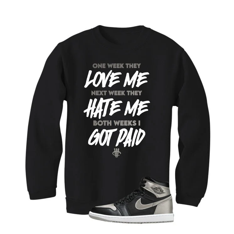 Air Jordan 1 High OG WMNS Satin Shadow Black T-Shirt (Paid)| illcurrency - Image 3