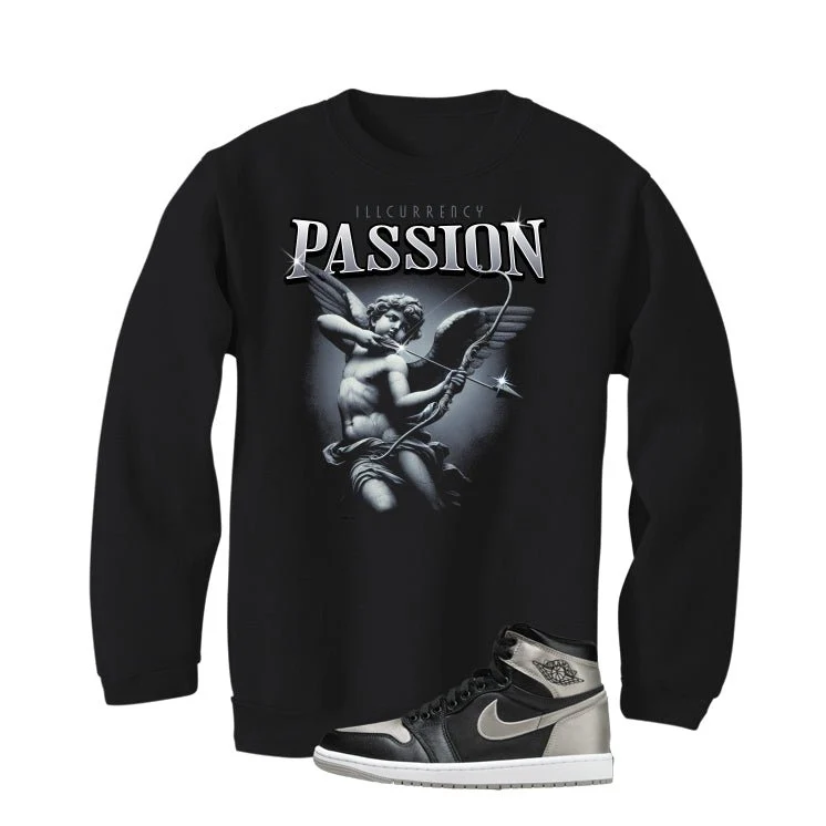 Air Jordan 1 High OG WMNS Satin Shadow Black T-Shirt (Passion)| illcurrency - Image 4