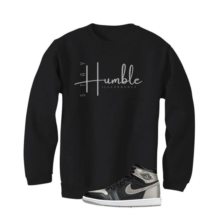 Air Jordan 1 High OG WMNS Satin Shadow Black T-Shirt (Stay Humble)| illcurrency - Image 4