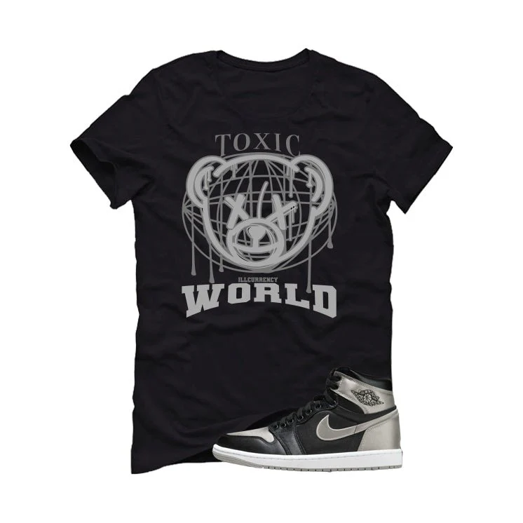 Air Jordan 1 High OG WMNS Satin Shadow Black T-Shirt (Toxic World)| illcurrency - Image 2