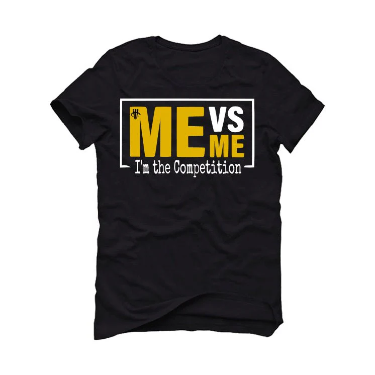 Air Jordan 1 High OG “Yellow Ochre” | illcurrency Black T-Shirt (Me vs Me) - Image 2