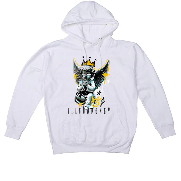Air Jordan 1 High OG “Yellow Ochre” | illcurrency White T-Shirt (Graffiti Angel) - Image 3