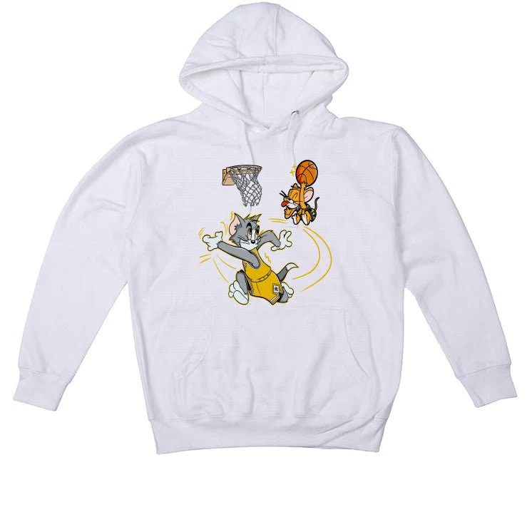 Air Jordan 1 High OG “Yellow Ochre” | illcurrency White T-Shirt (jump mouse) - Image 3