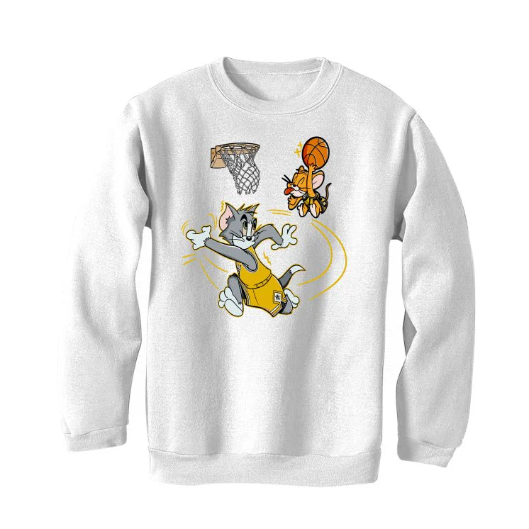 Air Jordan 1 High OG “Yellow Ochre” | illcurrency White T-Shirt (jump mouse) - Image 4