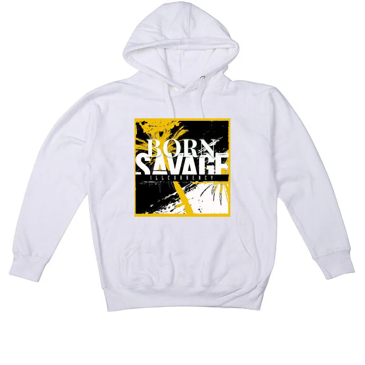 Air Jordan 1 High OG “Yellow Ochre” | illcurrency White T-Shirt (SAVAGE) - Image 3