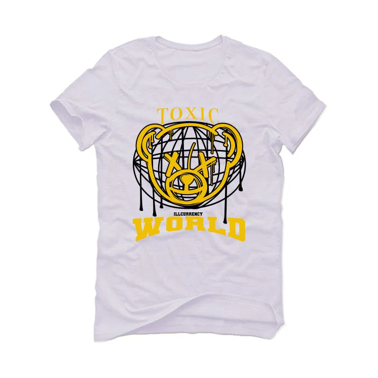 Air Jordan 1 High OG “Yellow Ochre” | illcurrency White T-Shirt (Toxic World) - Image 2