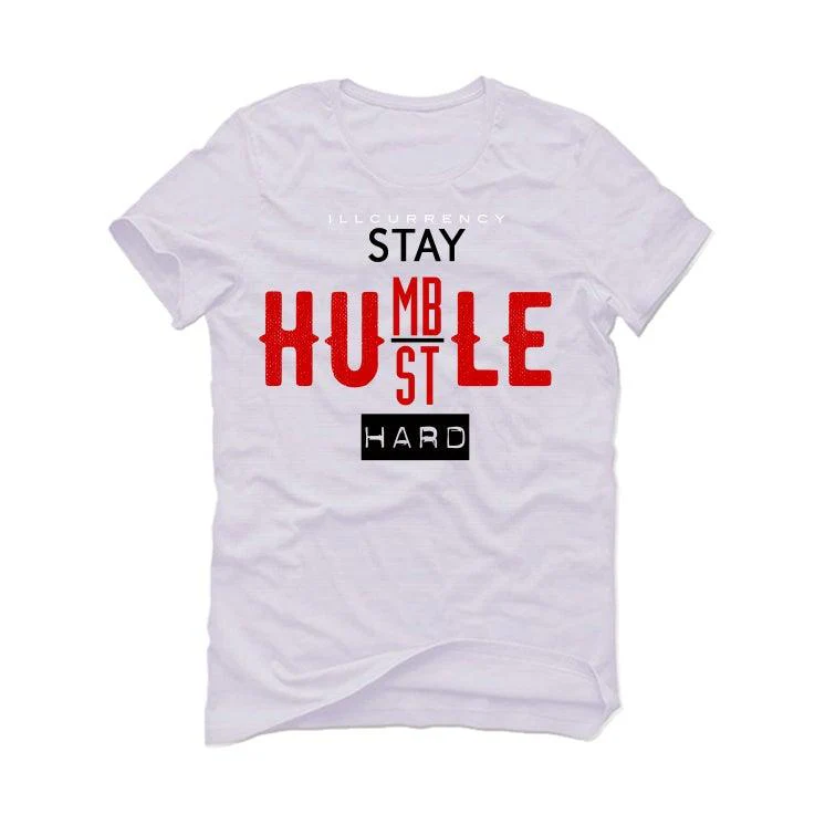 Air Jordan 1 KO White T-Shirt (Stay Humble Hustle Hard) - Image 3