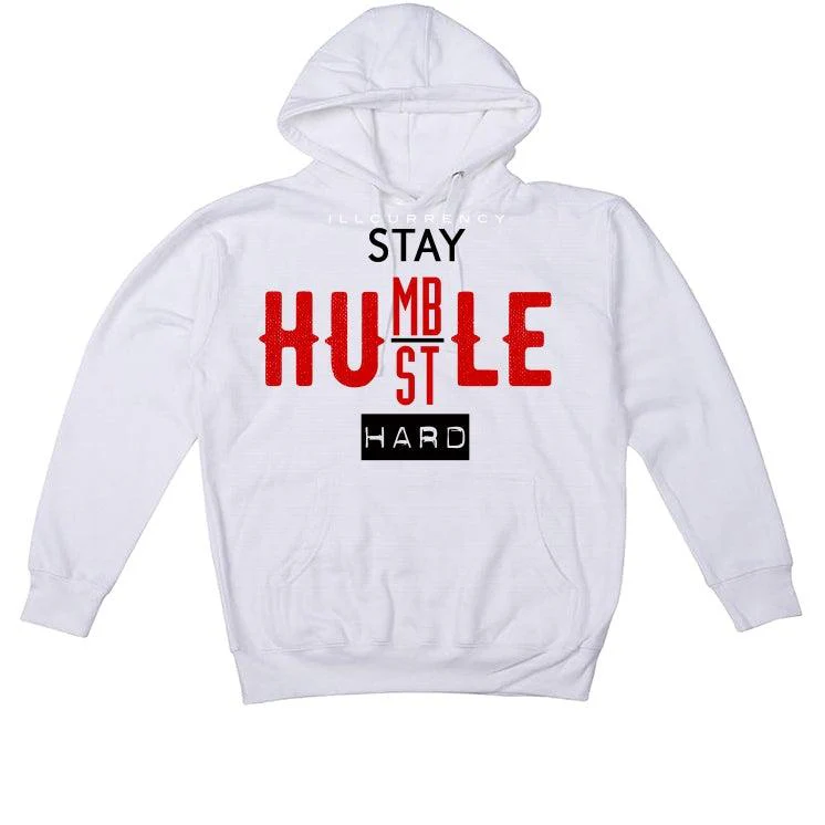 Air Jordan 1 KO White T-Shirt (Stay Humble Hustle Hard) - Image 4