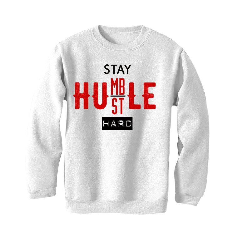Air Jordan 1 KO White T-Shirt (Stay Humble Hustle Hard) - Image 5