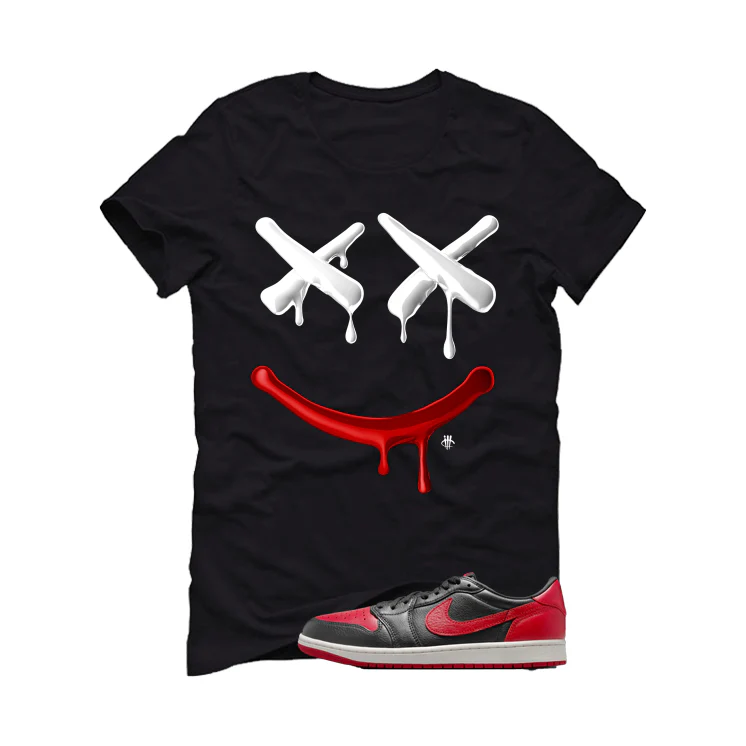 Air Jordan 1 Low OG Banned Matching T-Shirt, Sweatshirts & Hoodies Black T-Shirt (Happy Drip)| illcurrency - Image 2
