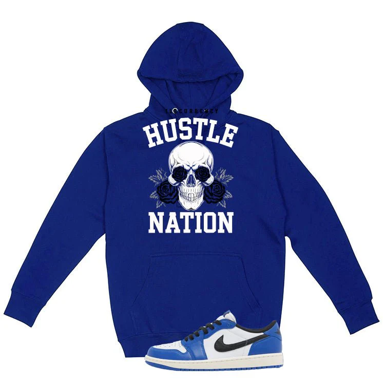 Air Jordan 1 Low OG Game Royal Royal Blue T-Shirt (Hustle Nation)| illcurrency - Image 3