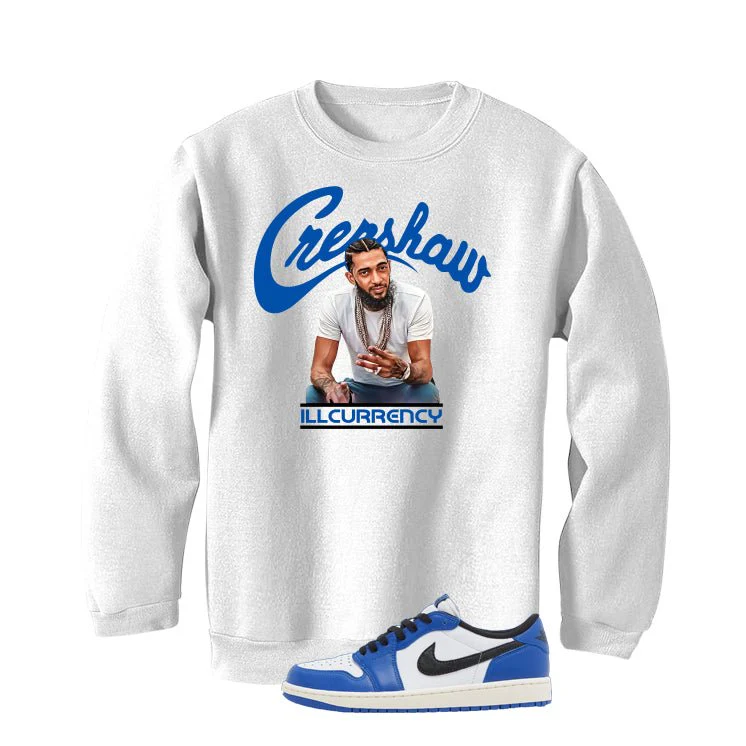 Air Jordan 1 Low OG Game Royal White T-Shirt (Crenshaw)| illcurrency - Image 4