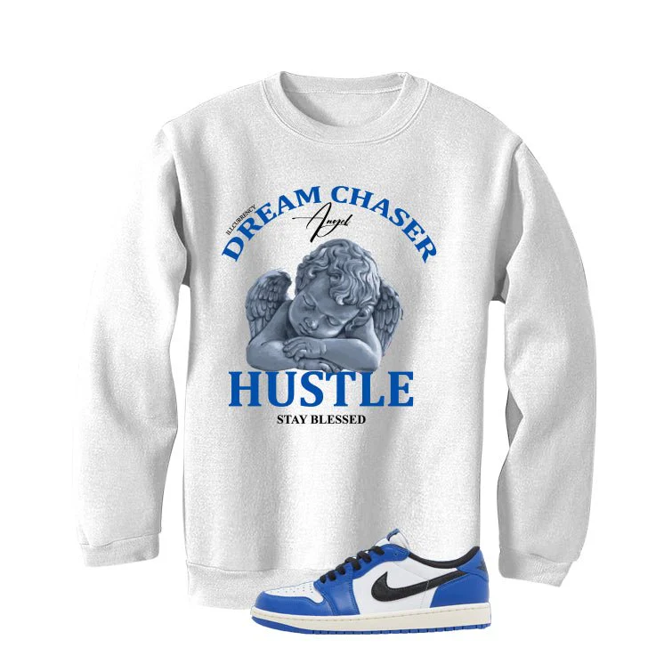 Air Jordan 1 Low OG Game Royal White T-Shirt (Dream Chaser Angel)| illcurrency - Image 4