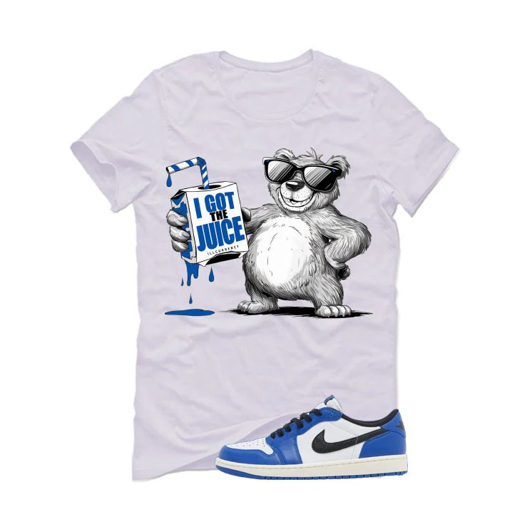 Air Jordan 1 Low OG Game Royal White T-Shirt (I got the juice)| illcurrency - Image 2